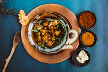 Load image into Gallery viewer, Cauliflower and Chickpeas with Ethiopian Spices, Matafecha, Afrenje, Berbere, Ird, Kibbeh

