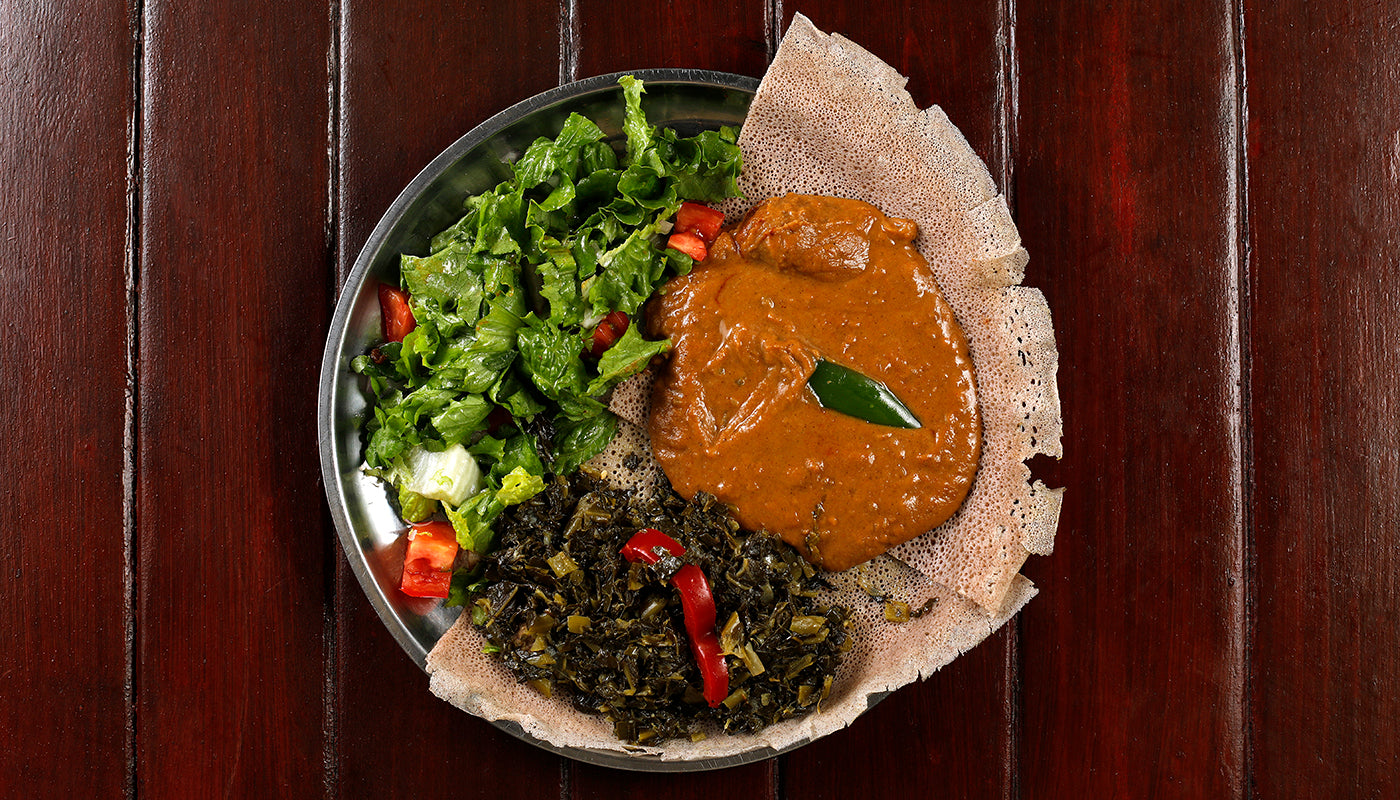 Shouro/Shiro Mitten served with Gomen and salad
